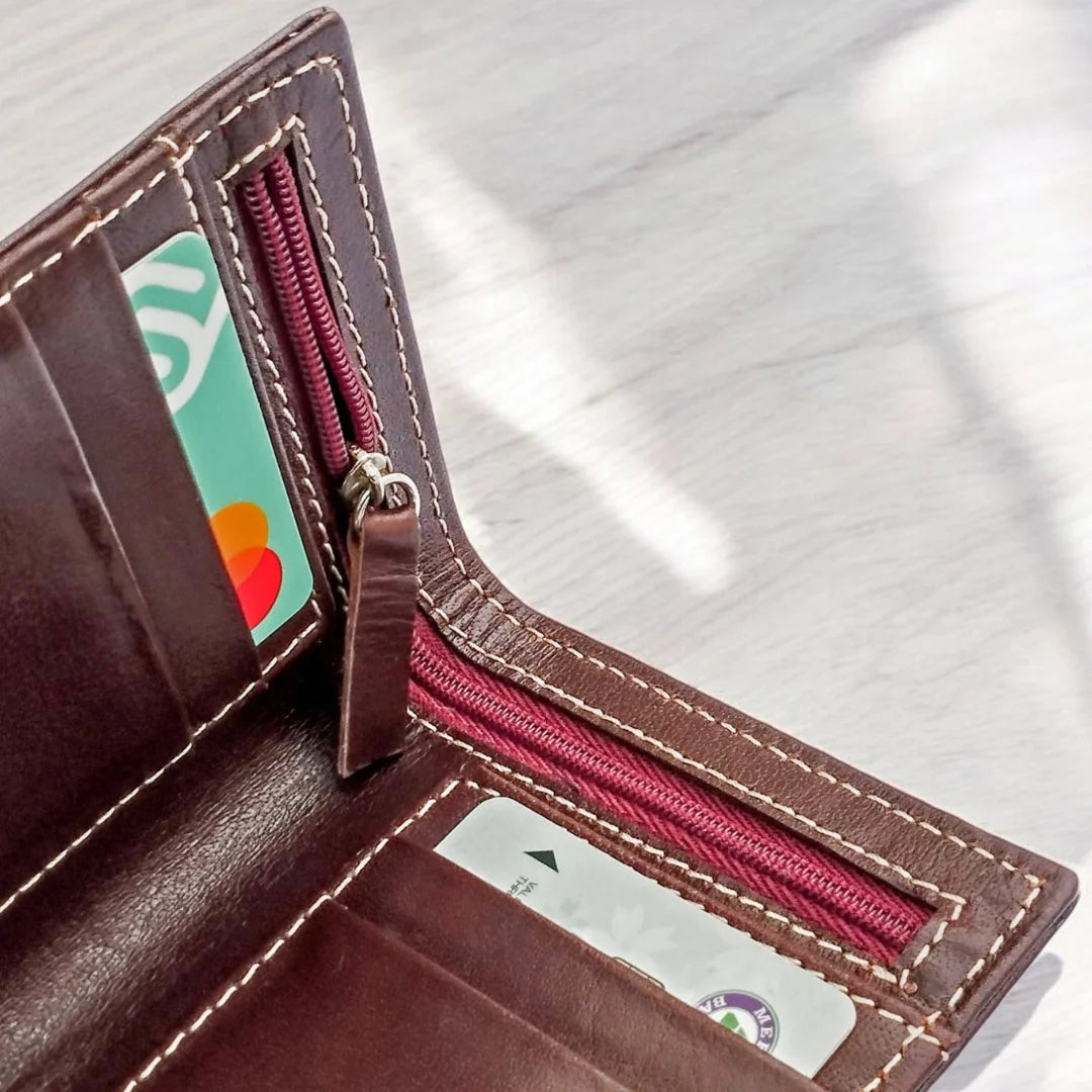 Millaan Pure Leather Long Wallet in Burgundy – Built for Men Who Own Their Style
