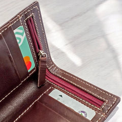 Millaan Pure Leather Long Wallet in Burgundy – Built for Men Who Own Their Style