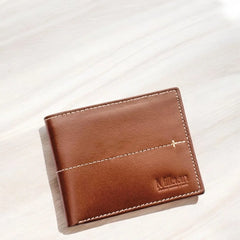 Millaan Bifold Pure Leather Wallet in Brown – Crafted for Men